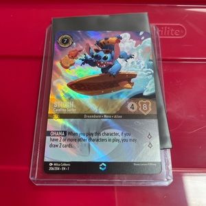 Lorcana Stitch Carefree Surfer Alternate Art 206/204
